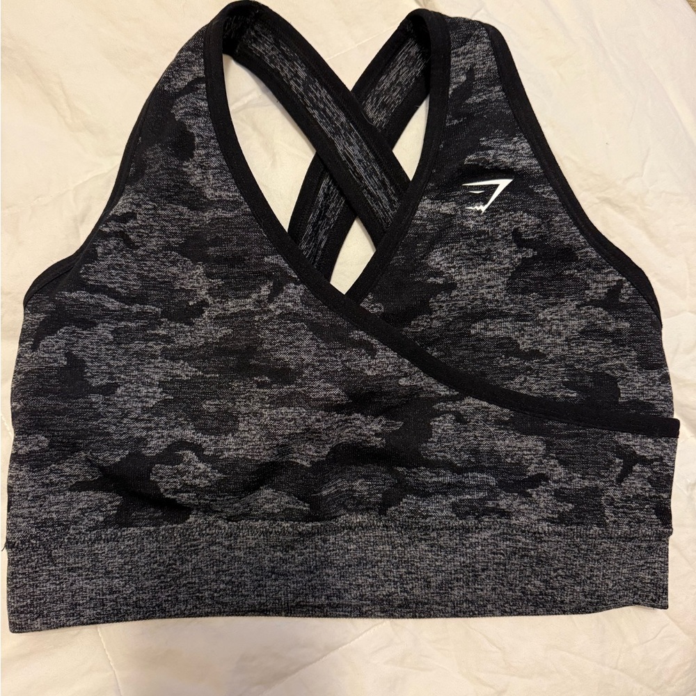 Gymshark Black Camo Sports Bra